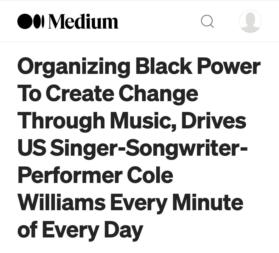https://medium.com/radiosparx/organizing-black-power-to-create-change-through-music-drives-us-singer-songwriter-performer-cole-5 Cole Williams Review